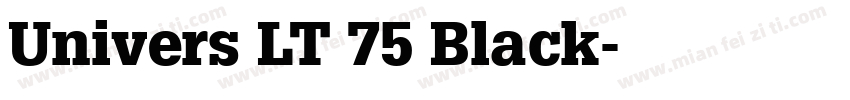 Univers LT 75 Black字体转换